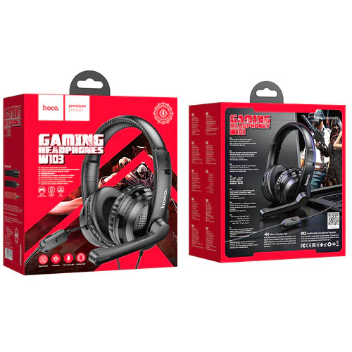 Gaming Headset with Mic (W103) - Black