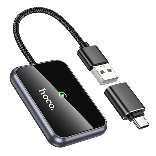 Wireless Adaptor for Apple Car Play with USB-A & USB-C Plug