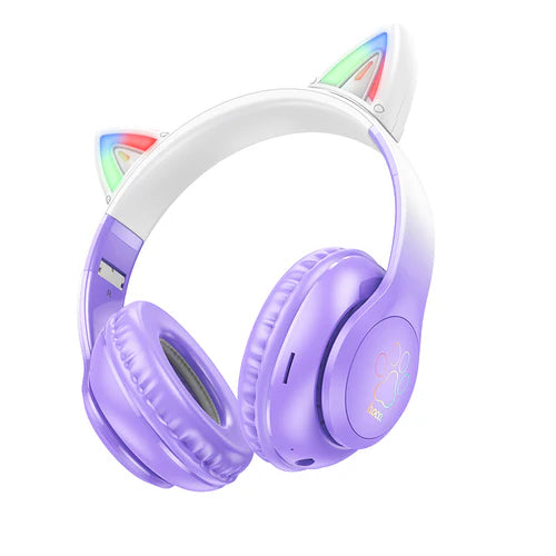 Bluetooth Cat Ear Headset with LED Light (W42)