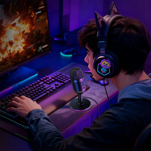 Desktop Omni-Directional Microphone with RGB Light (L25)