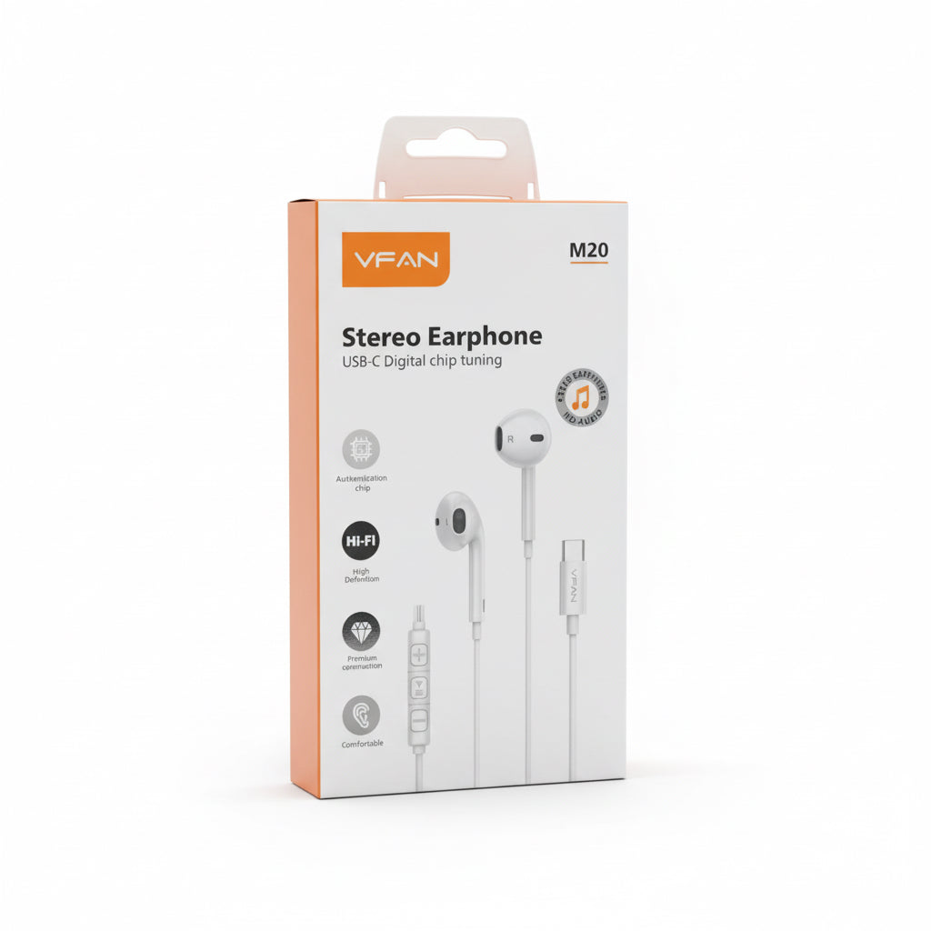 VFAN M20 IEM Wired Earphones type-C