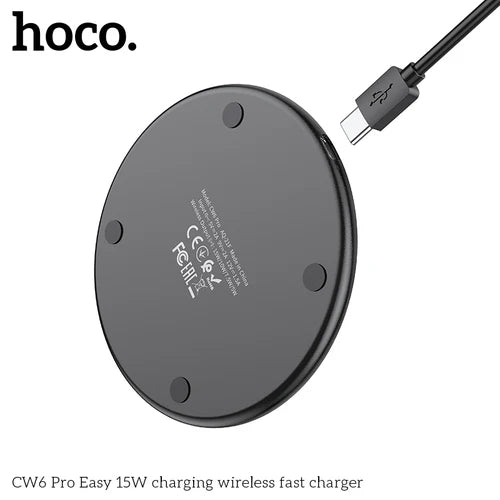 15W Wireless Charger w/ LED Light (CW6)