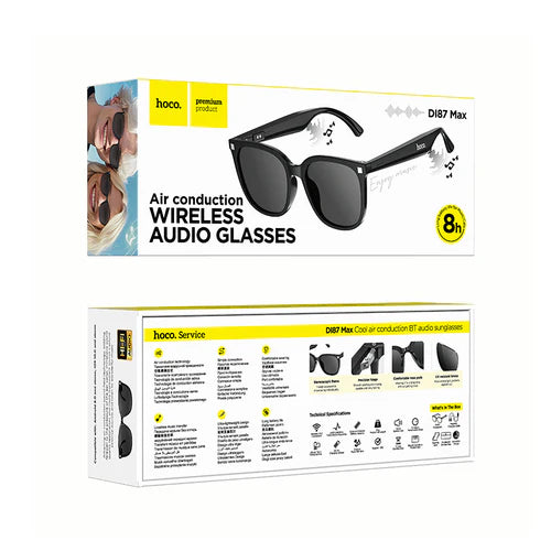Wireless Air Conduction Audio Sunglasses with Music Playback, 8 Hours Playtime (DI87 Max)
