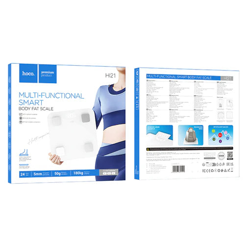 Smart Multi Functional Weight Scale with Body Fat Scale, LED Display (HI21)