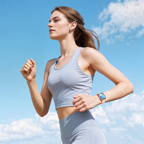 Pink Smart Watch with Call Feature, 3~5 Days Battery Life, IP67 Waterproofing, Menstrual Cycle Tracking for women (Y32)