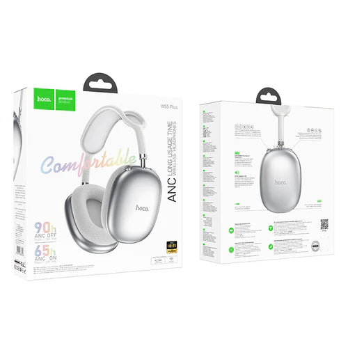 Premium Bluetooth Headset with ANC Noise Cancelling, 90 Hours (W55 PLUS)