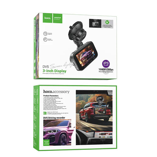 Dash Cam for Car with 3 inch IPS HD Display, 1080P/30FPS Camera, Sturdy Windshield Fit (DV5)