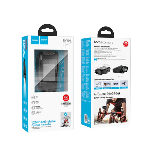 Dash Cam for Bike & Motorbike with 4K 2160P/60FPS, 12MP Anti Shake Camera, IPX5 Waterproof, LED Torch (DV104)