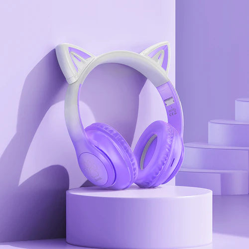 Bluetooth Cat Ear Headset with LED Light (W42)