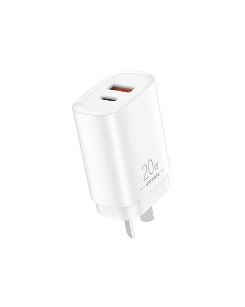 20W USB-A & USB-C Dual Super Fast Charger (AU6)