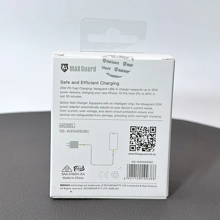 Maxguard PD 20W wall charger GSW20A0938C/GS20W0338