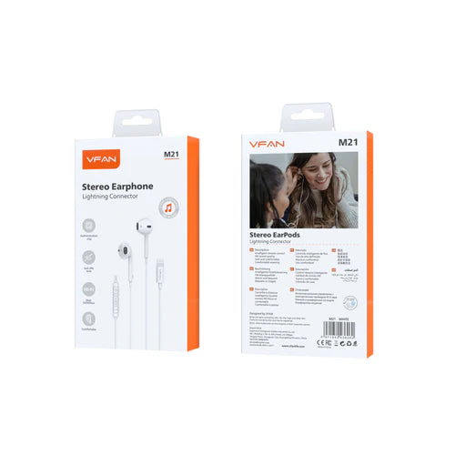 Wired Lightning Earphone with Plug & Play (M21)