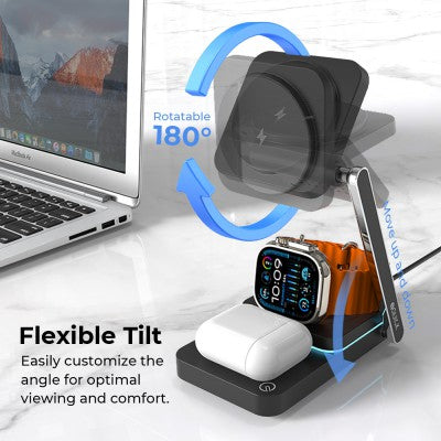 iQuick Twig T6 3 in 1 Foldable Wireless Charger Stand