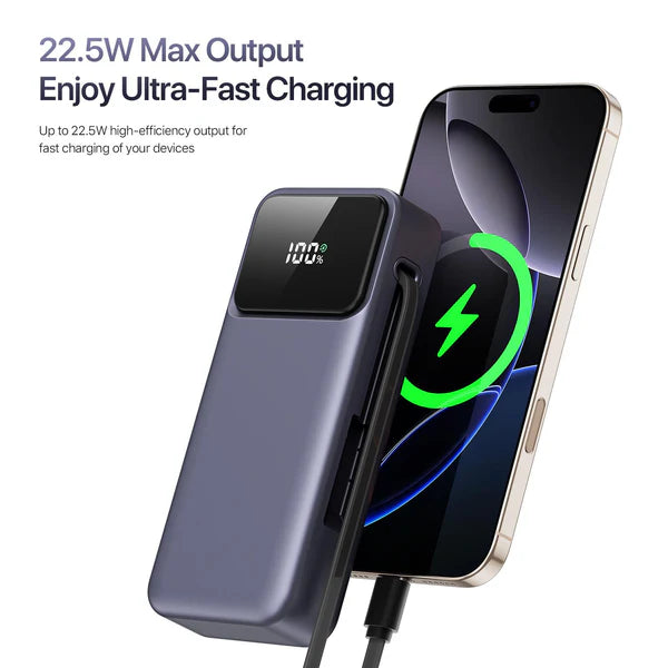 DUZZONA 10,000 mAh Power Bank with Retractable Type-C Cable - P1 $21.00$19.95