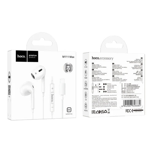 Wired Lightning Earphone w/ Plug-And-Play (No Need Bluetooth) (M111 MAX)