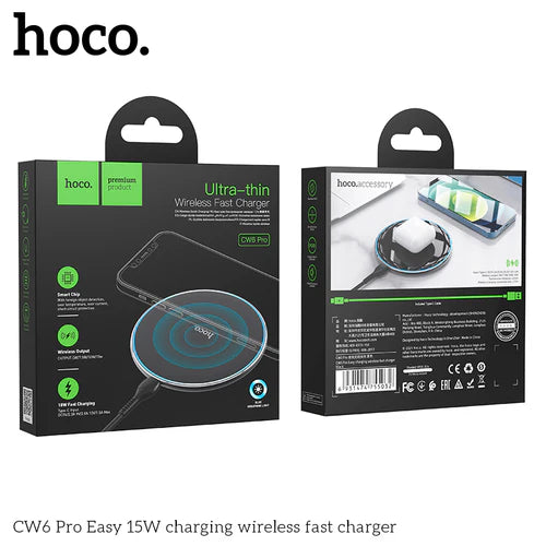 15W Wireless Charger w/ LED Light (CW6)