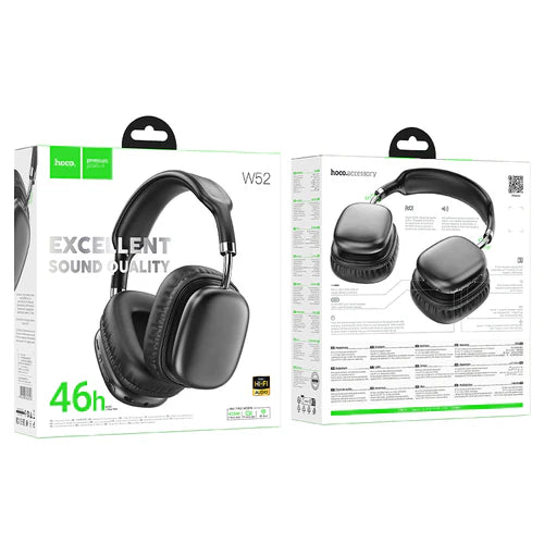 Premium Bluetooth Headset w/ 46 Hours, Excellent Sound Quality (W52)