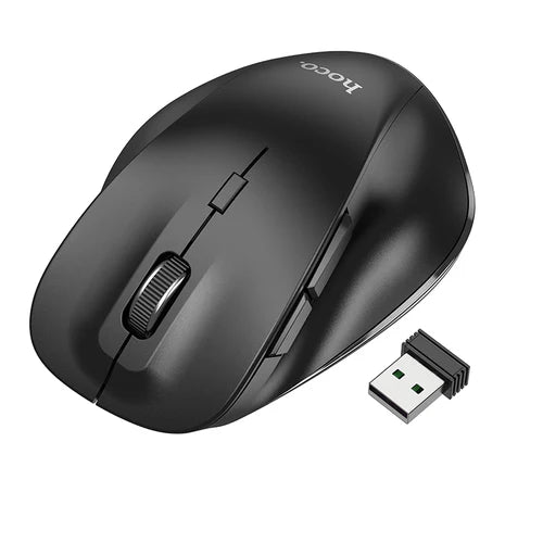 Ergonomic Wireless Mouse with Nano Receiver, Dual Mode 2.4G + Bluetooth, 3-Level Adjustable DPI