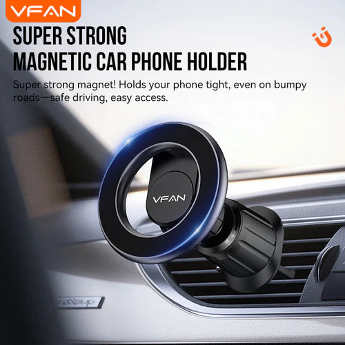 Magnetic Air Vent Phone Mount with 360' Rotation, Hook Locking