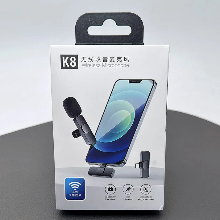 Wireless Lavalier Microphone K8 (Lighting & Type-c)