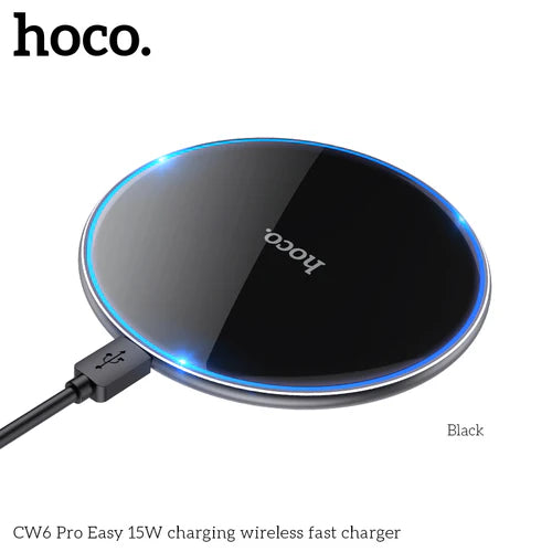 15W Wireless Charger w/ LED Light (CW6)