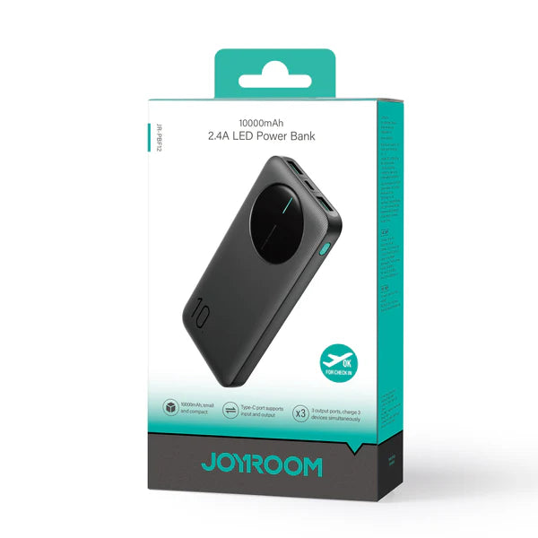 JOYROOM 2.4A LED Power Bank 10000mAh 3 Ports