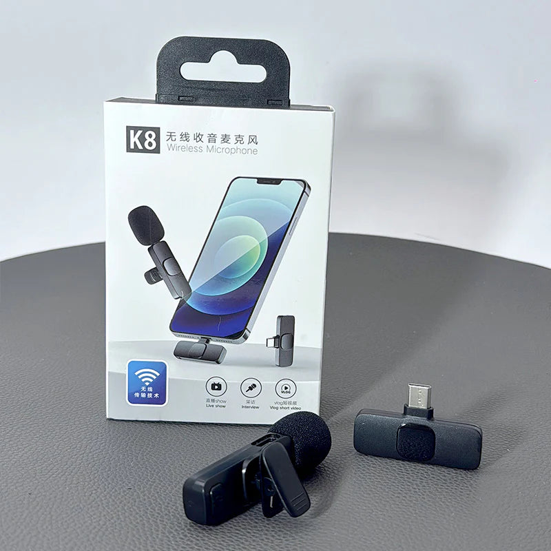 Wireless Lavalier Microphone K8 (Lighting & Type-c)