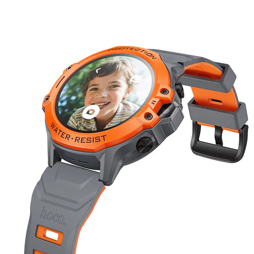 Kids Smart Watch 4G with GPS+LBS+WiFi Tracking, Video Call, Kids Privacy Protection, Parental Control, IP54 Waterproofing (Y107)