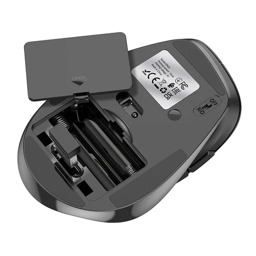 Ergonomic Wireless Mouse with Nano Receiver, Dual Mode 2.4G + Bluetooth, 3-Level Adjustable DPI