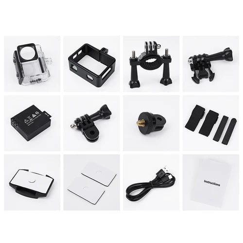HD 1080P/30FPS Sports Camera w/ 30M Waterproof, Front & Back Dual Screen (DV103)