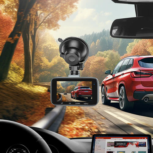 Dash Cam for Car w/ 3 inch IPS HD Display, 1080P/30FPS Camera, Sturdy Windshield Fit (DV5)