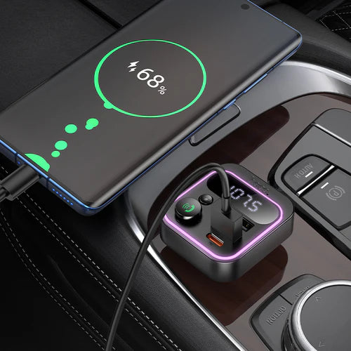 38W FM Car Kit with PD+QC, RGB Light