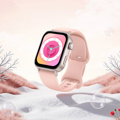 Pink Smart Watch w/ Call Feature, 3~5 Days Battery Life, IP67 Waterproofing, Menstrual Cycle Tracking for women (Y32)