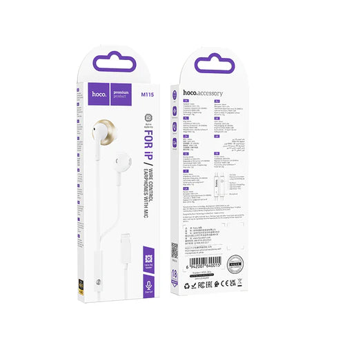 Wired Lightning Earphone w/ Plug-And-Play (No Need Bluetooth) (M115)