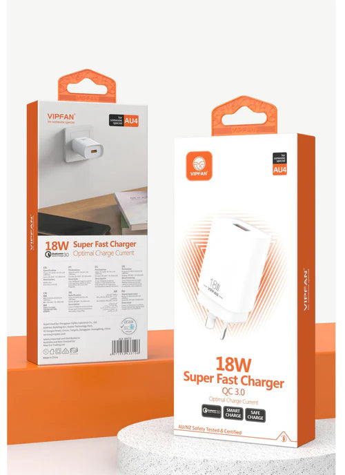 18W USB Super Fast Charger w/ QC3.0 (AU4)
