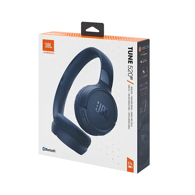 JBL Tune 520BT Wireless On-Ear Headphones - Blue