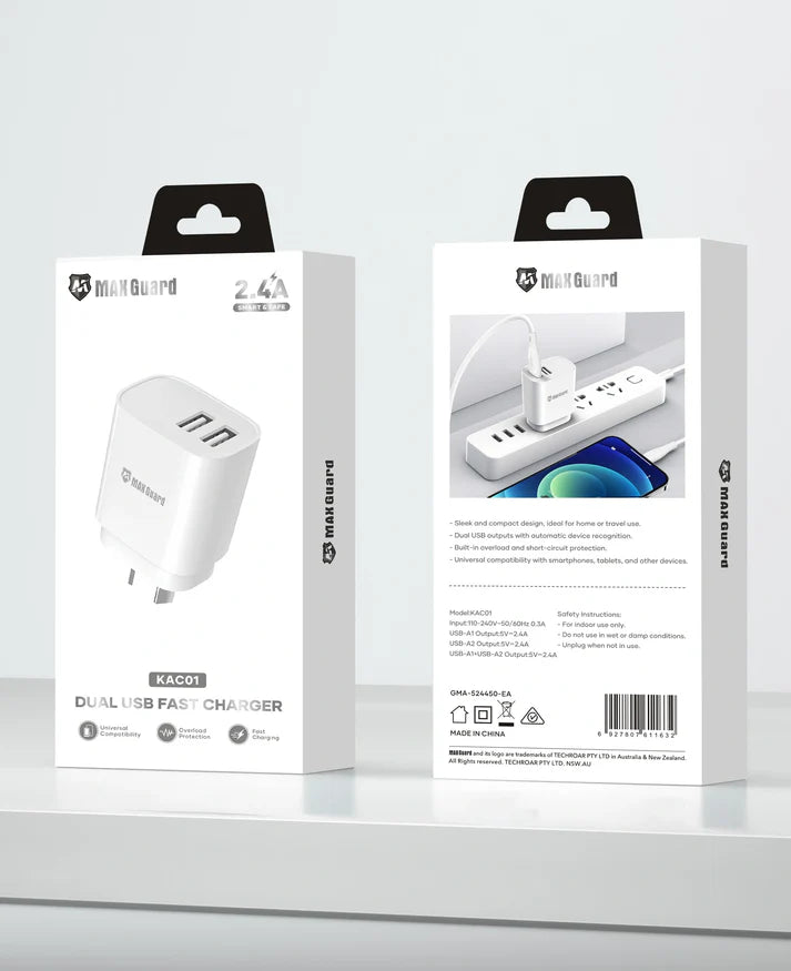Maxguard 2.4A wall charger KAC01