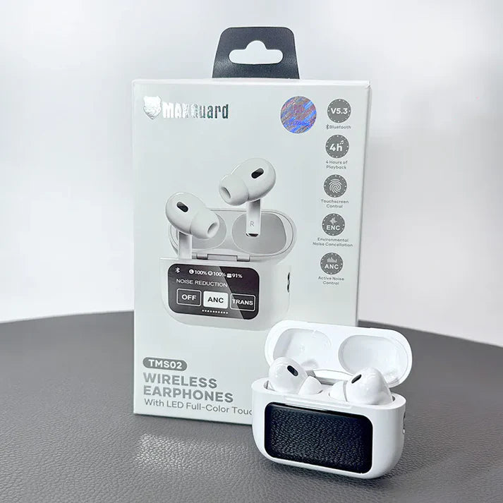 Maxguard bluetooth earphone with LED Color Touchscreen TMS02