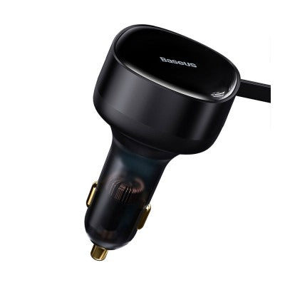 Baseus Enjoyment Retractable 2-in-1 Car Charger Type-c & Lightning 30W