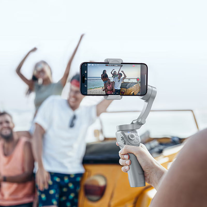 hoco. K24 Support, smart 3-axis gimbal, for 4.5 – 7 inches mobile phones, face tracking, 360-degree rotation, 3 modes fill light, tripod