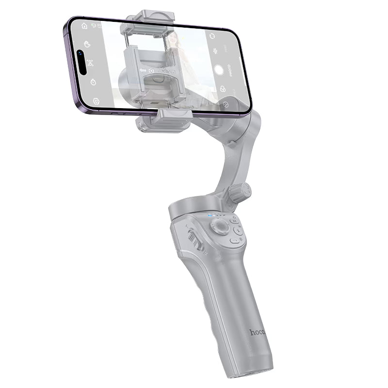 hoco. K24 Support, smart 3-axis gimbal, for 4.5 – 7 inches mobile phones, face tracking, 360-degree rotation, 3 modes fill light, tripod